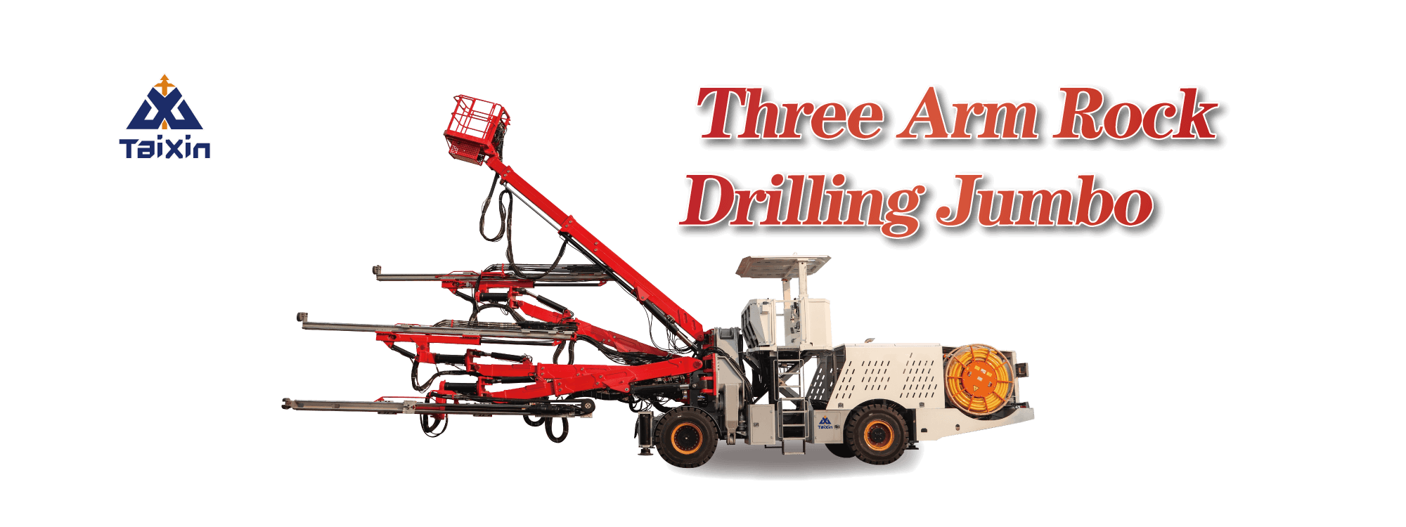 Three arm rock drilling jumbo