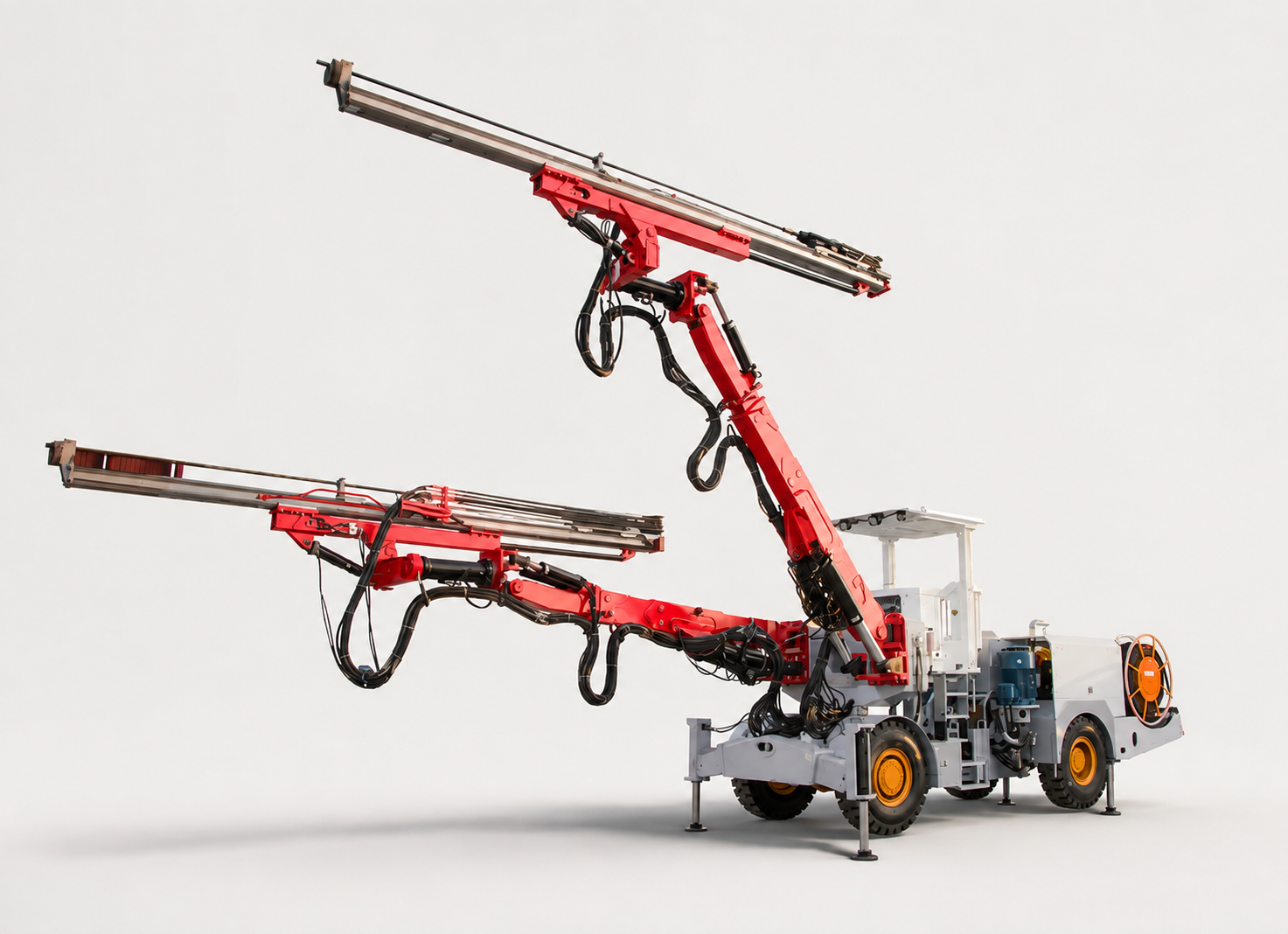 double boom rock drilling jumbo